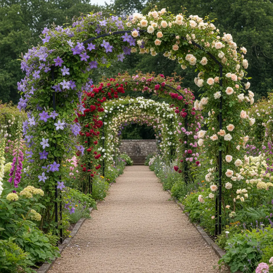 12 Rosenbogen-Ideen, die deinen Garten verwandeln