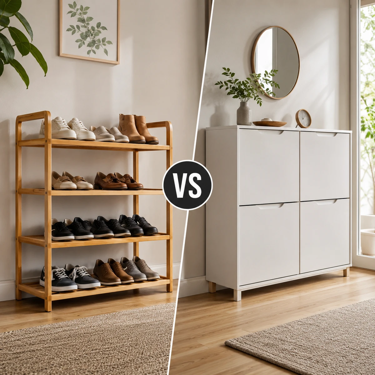 Schuhregal vs. Schuhschrank: Was passt besser in deine Diele?