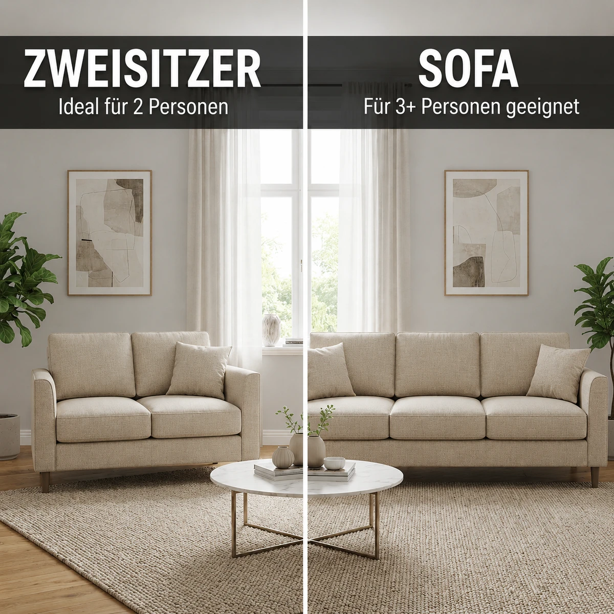 Sofa vs. Zweisitzer: Welches Möbelstück passt in dein Wohnzimmer?